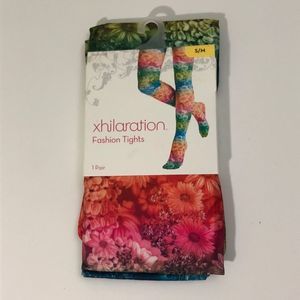 Xhilaration Tights Multicolor Daisy Hose New